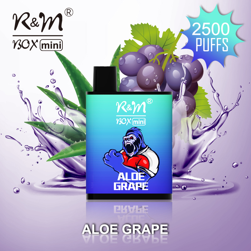 R&M BOX MINI Aloe Grape|2500 Puffs|Disposable Vape Wholesaler|Supplier