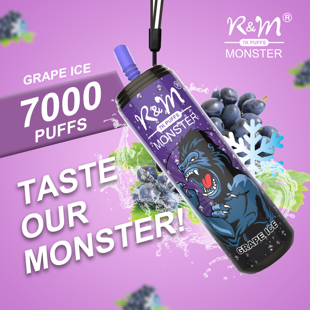 R&M MONSTER Europe Customize Brand RGB Light Disposable Vape|Wholesale Disposable Vape