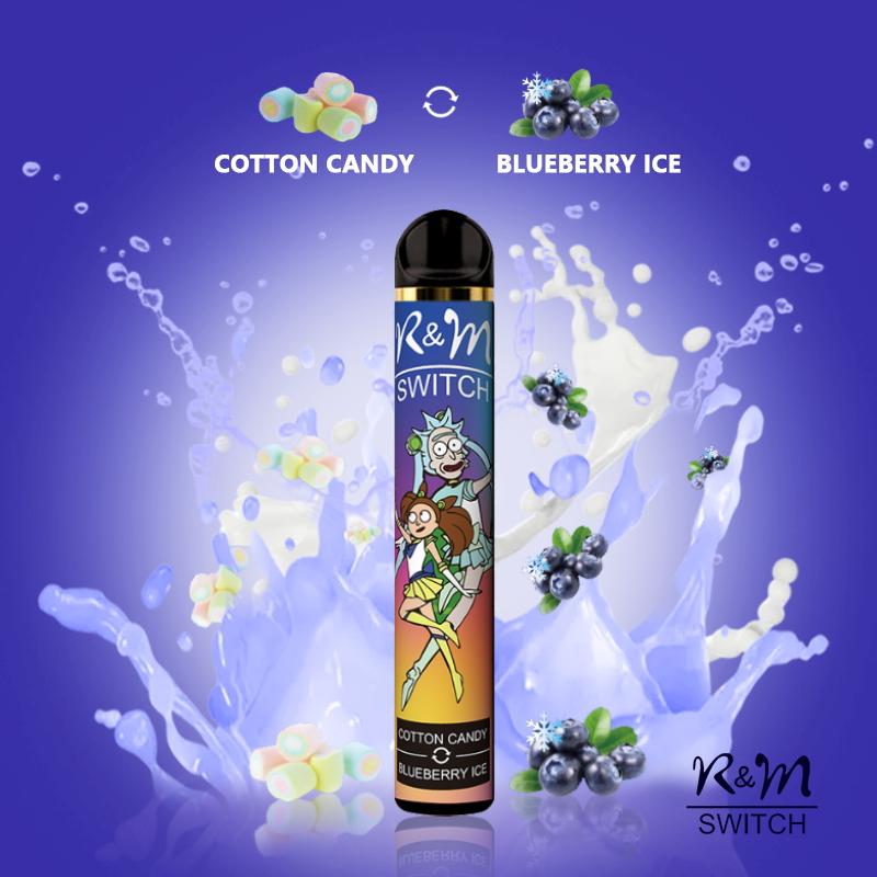 R M Switch Double Flavors 00 Puffs 6 Nicotine Vape Disposable Device Cotton Candy Blueberry Ice From China Manufacturer R M Switch