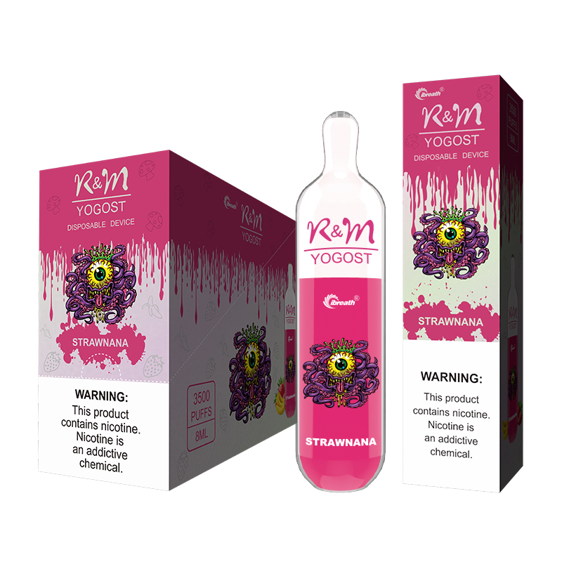 R&M YOGOST 3500 Puffs Air Bar Max Vape|Strawnana 